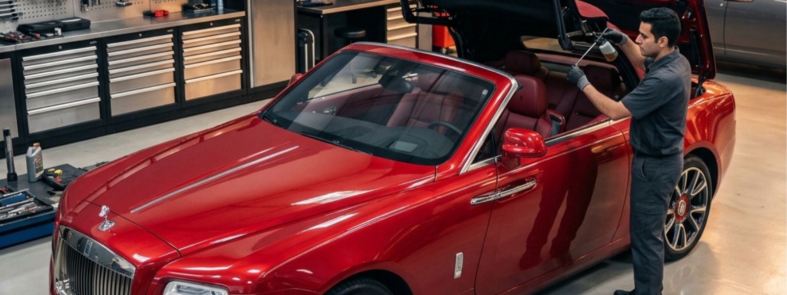 Rolls Royce denting and painting atelier in Dubai