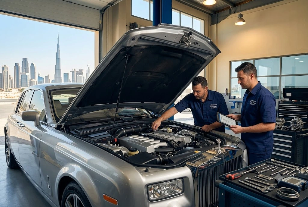 Rolls Royce V12 engine repair and diagnostics by independent specialists in Dubai