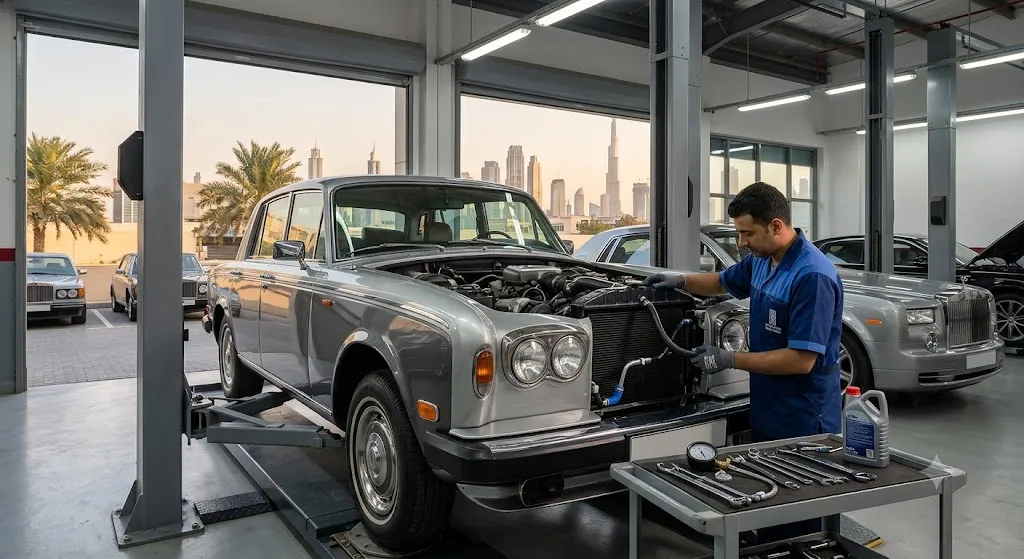 Rolls Royce radiator repair and cooling system replacement by independent specialists in Dubai