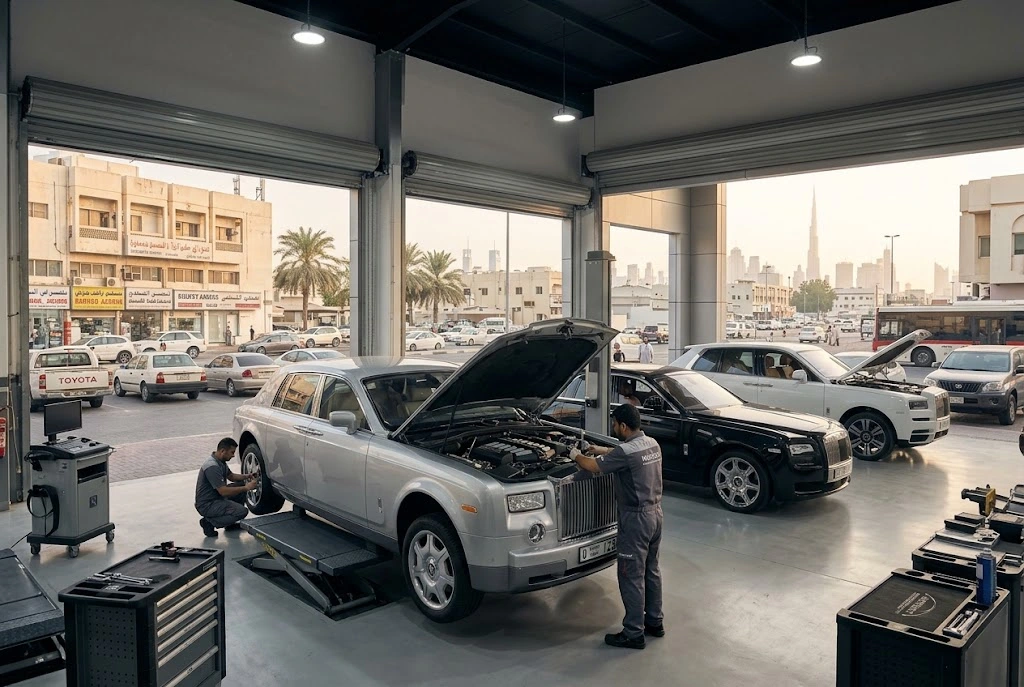 Independent Rolls Royce repair specialist serving Deira owners in Dubai with free pickup and drop-off
